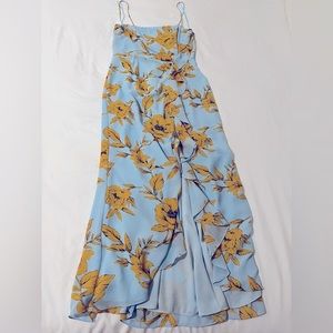 JAYGODFREY Rita Dress - Blue Yellow Floral Garden Party Slip Dress Size 2